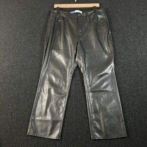Old Navy High Rise Bootcut Faux Leather Black‎ Women's Size 12